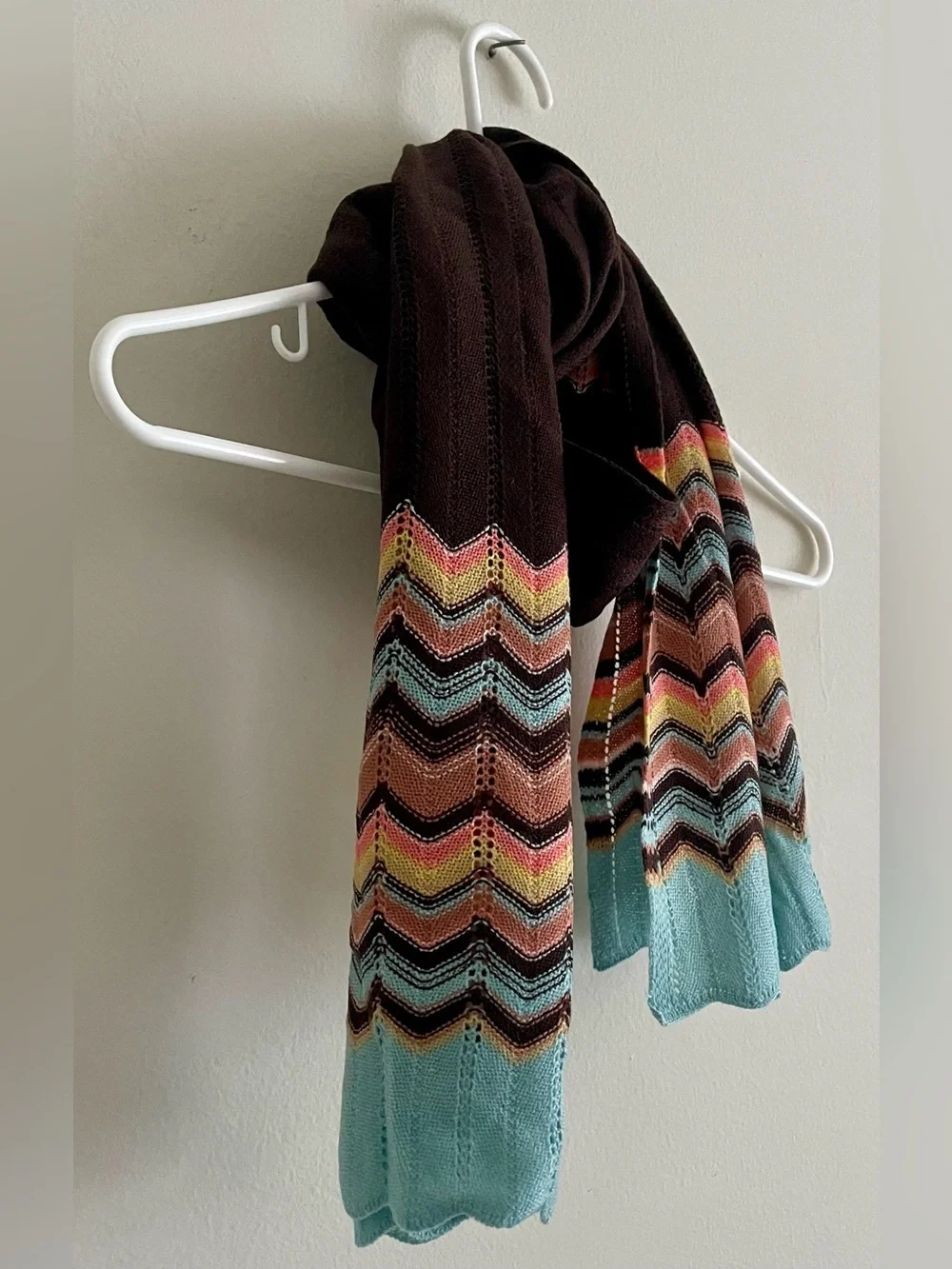 🪃 Missoni for Target Multicolor Chevron Knit Scarf 🪃